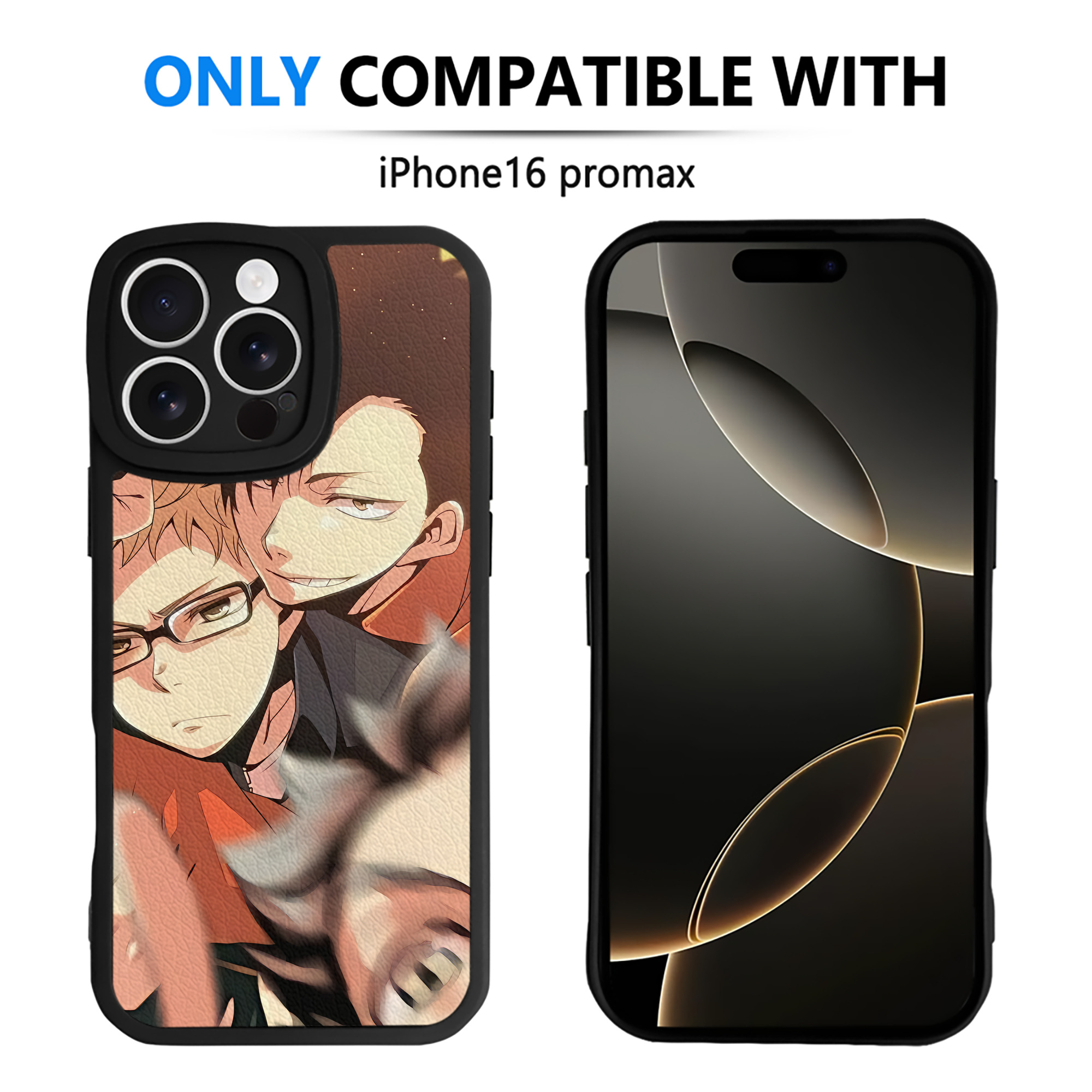 （画像用） ハイキュー!! Haikyu!! 【iPhone 16シリーズ対応】シリコンスマホケース（レザー調） 材質：シリコン